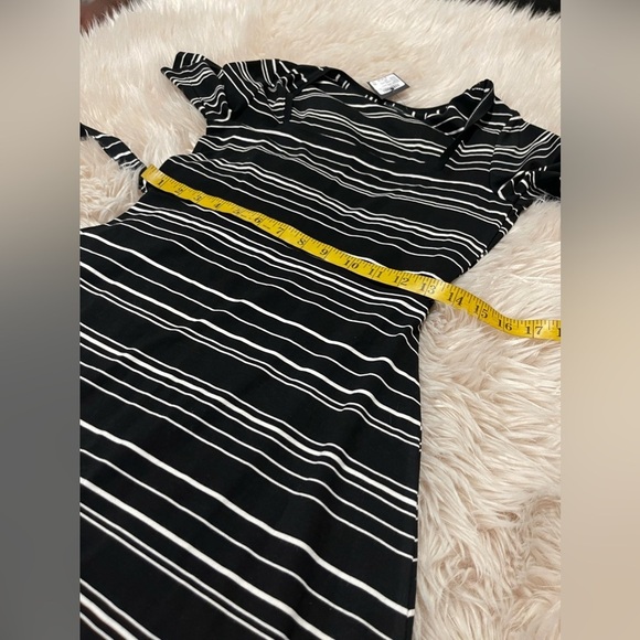 NWT Club Monaco striped square neck knit dress robe with waist tie - Picture 7 of 12